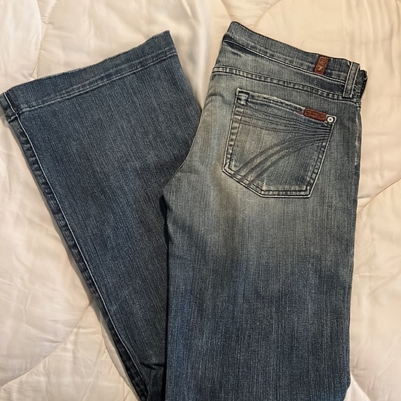 7 For All Man Kind Boot Cut Jeans  💙 - Picture 2 of 7